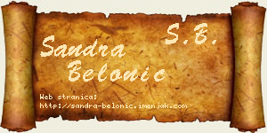 Sandra Belonić vizit kartica